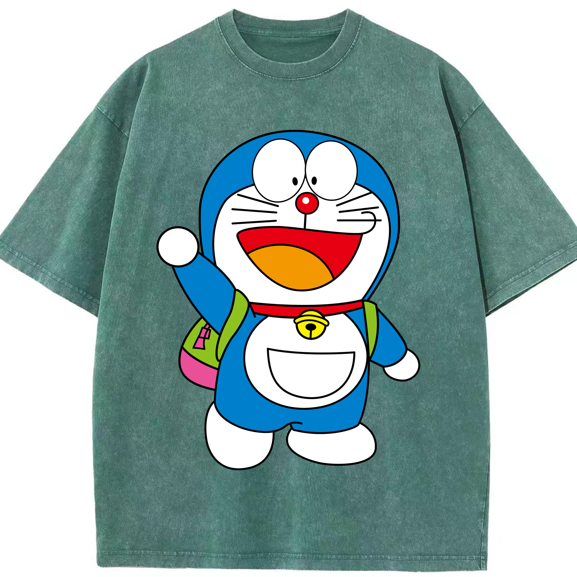 （画像用） ドラえもん Doraemon 綿100% ヴィンテージ風 半袖Tシャツ（フロントプリント）